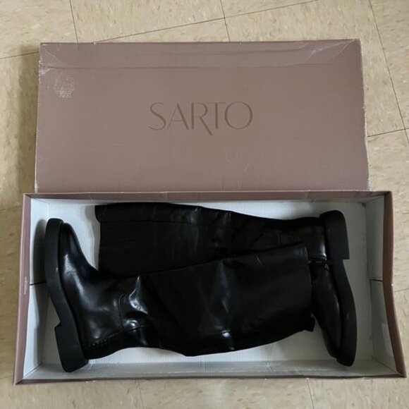 Franco Sarto Black Eliza Leather Knee High Boot - Picture 5 of 5